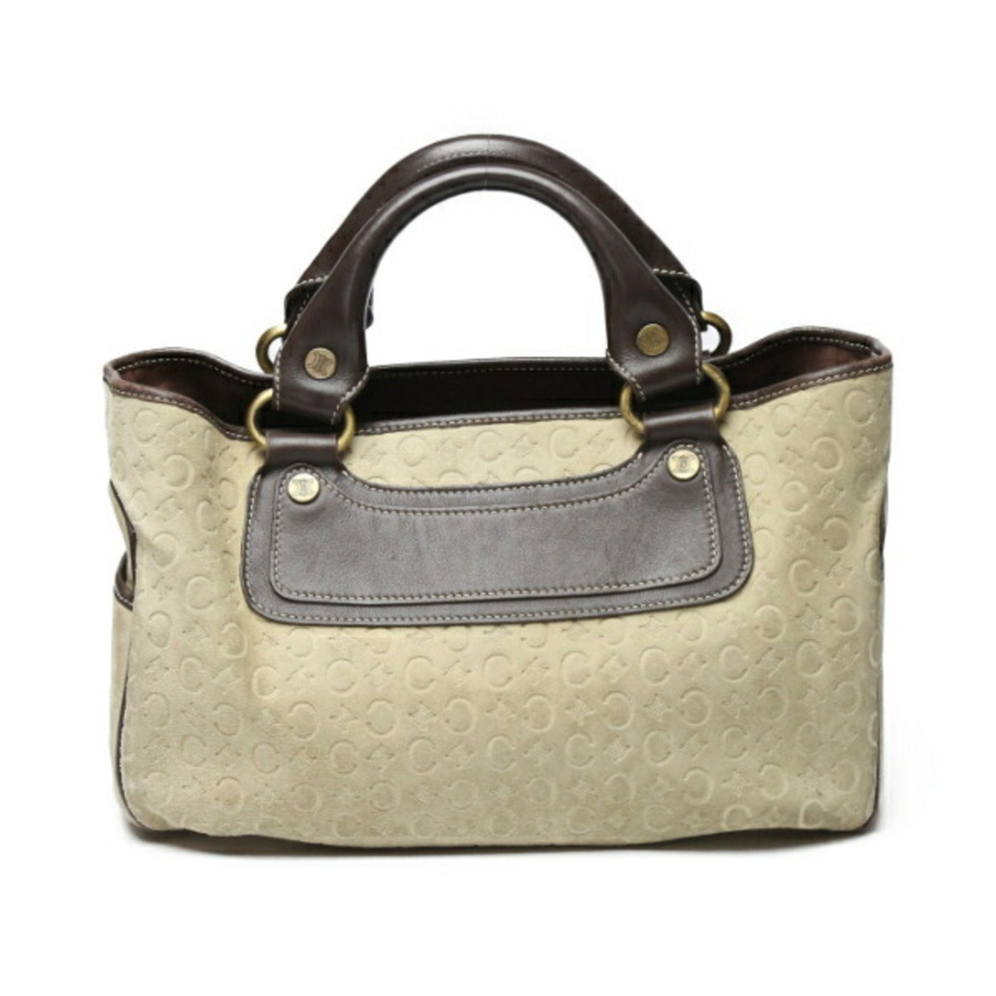 CELINE Suede Celine Boogie Bag Beige Handbag