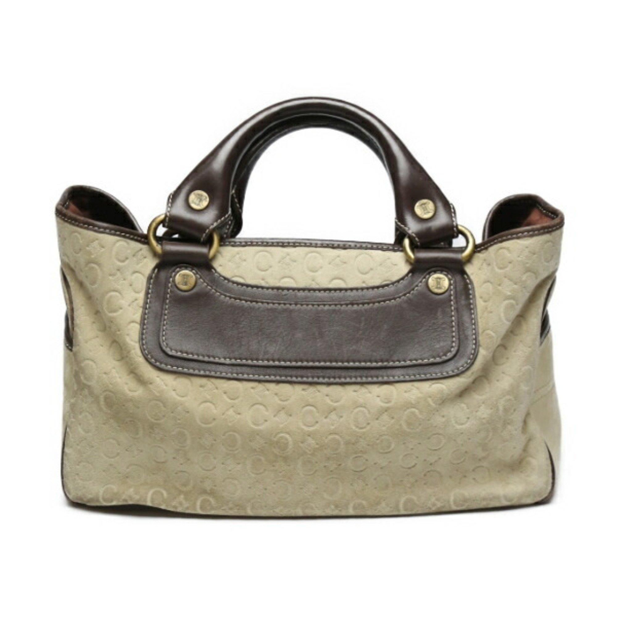 CELINE Suede Celine Boogie Bag Beige Handbag