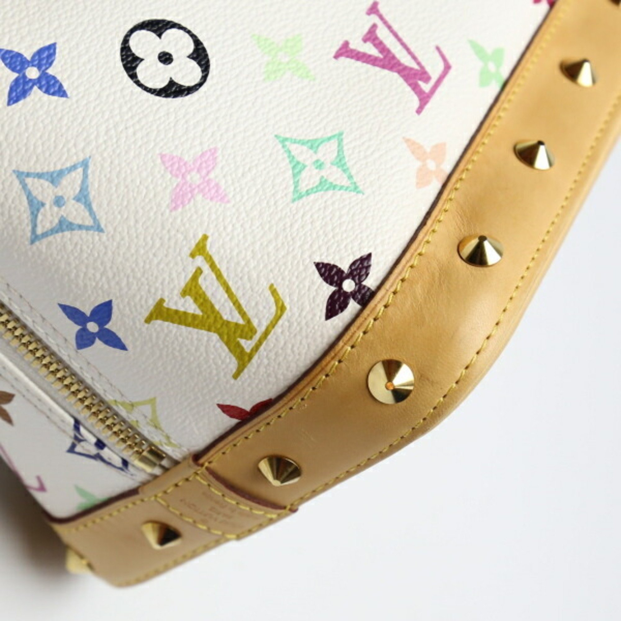 LOUIS VUITTON Alma Monogram Multicolor M92647 Louis Vuitton Bron White Handbag LV