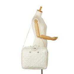 Balenciaga Blanket Square Shoulder Bag Handbag 466542 White Leather Women's BALENCIAGA