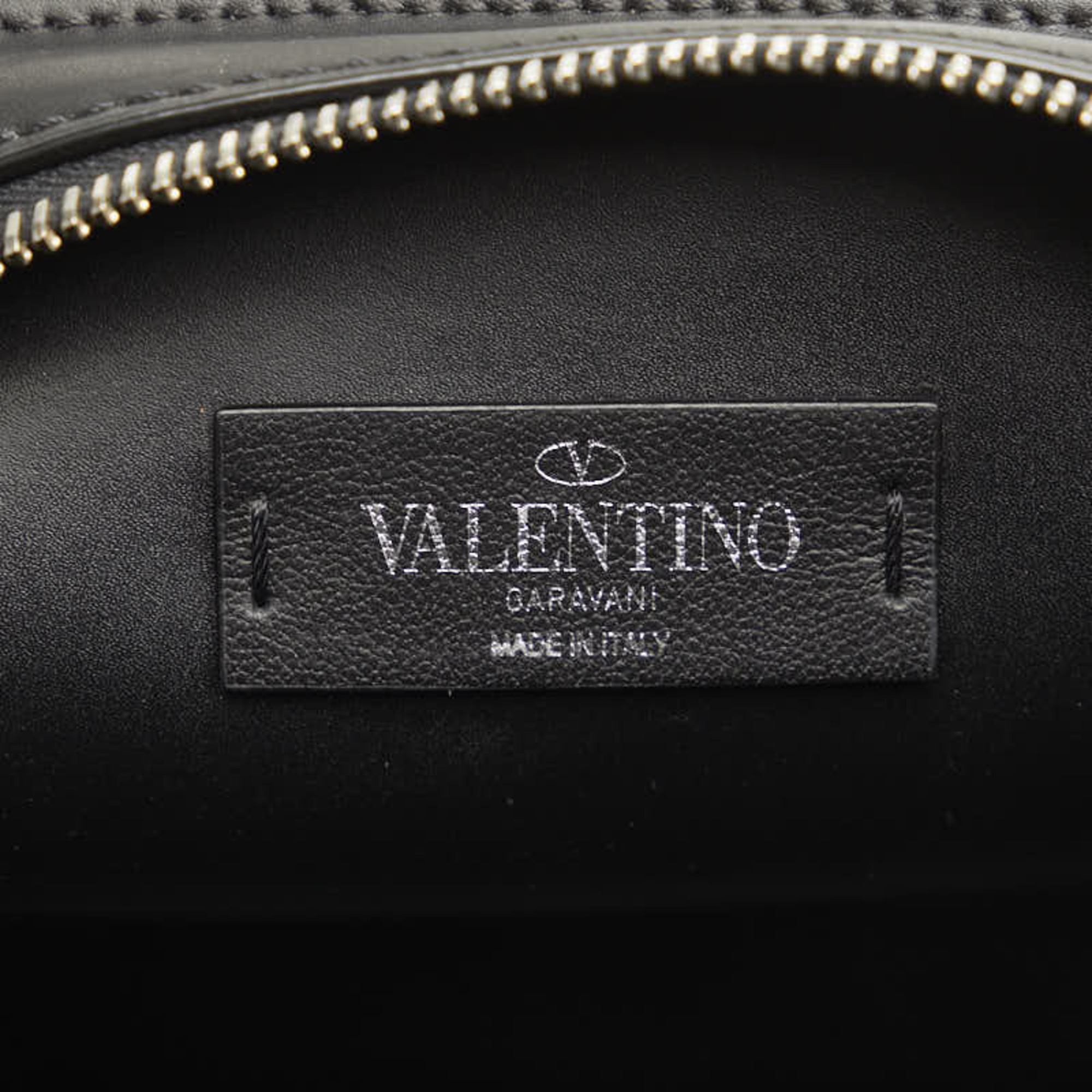 Valentino Emilio Villalba Collaboration Fire Flame Lip Pattern Body Bag Waist Black Leather Ladies VALENTINO