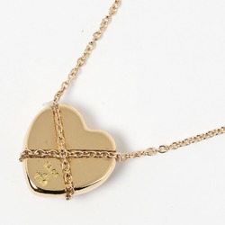 Tiffany Chain Cross Heart Necklace 5.92g K18 YG Yellow Gold TIFFANY&Co.