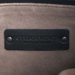 Bottega Veneta Intrecciato Leather One Shoulder Bag Black Women's