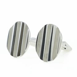 Tiffany TIFFANY&Co. Oval stripe cufflinks 925 silver made in the USA oval men's