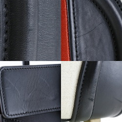 CELINE Luggage Handbag Micro Shopper Tricolor 167792 Calf x Canvas Made in Italy Black A5 Zipper Women's