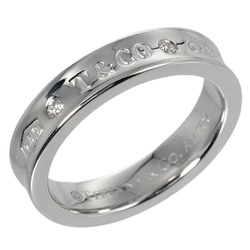 Tiffany 1837 Ring Size 7.5 2P Diamond 5.75g K18 WG White Gold TIFFANY&Co.