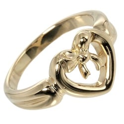 Tiffany Heart Ribbon No. 9 Ring 4.8g K18YG Yellow Gold TIFFANY&Co.