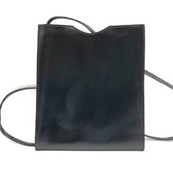 Hermes Onimetu Black Shoulder Bag Pochette Leather HERMES