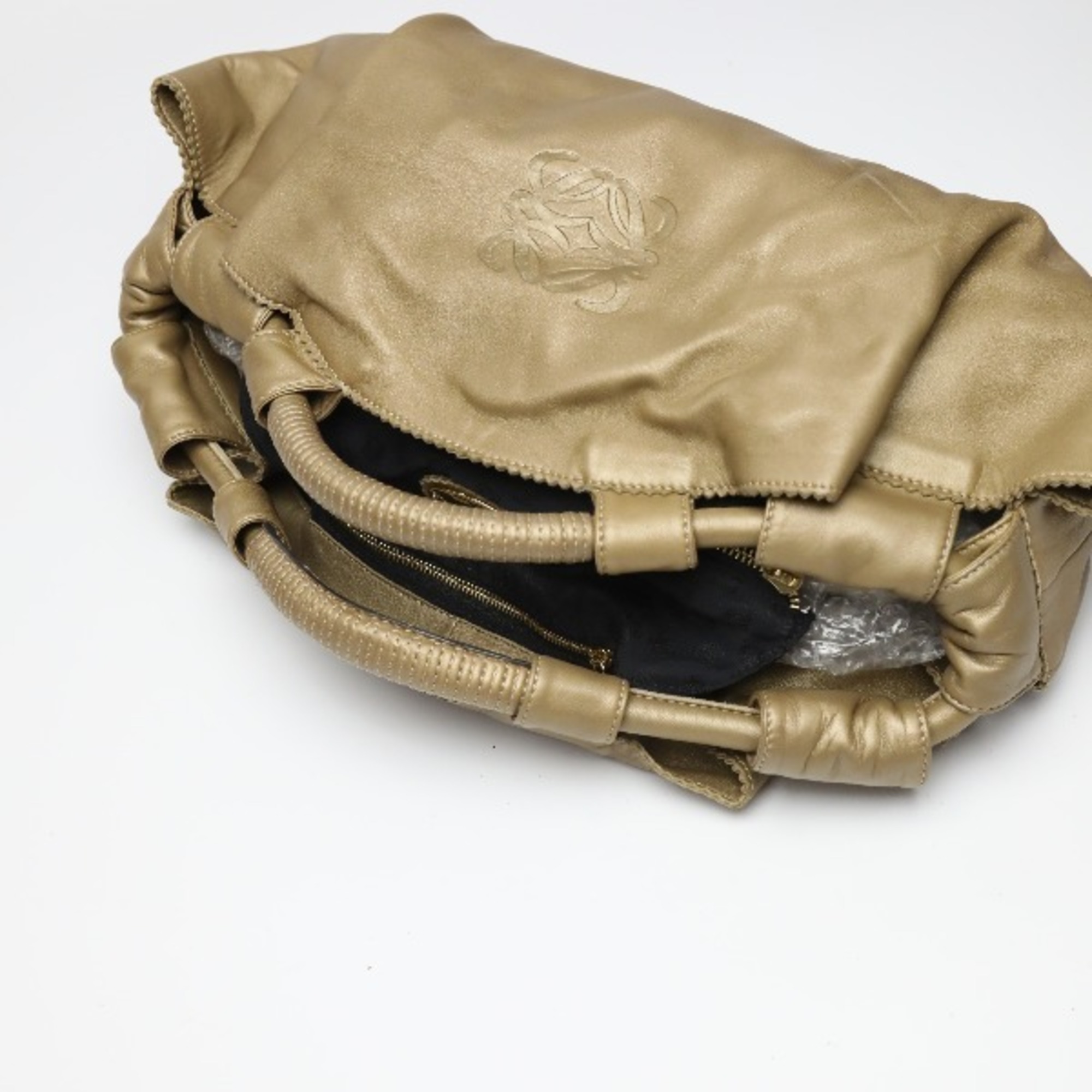 LOEWE Nappa Aire Leather Lightweight Gold Handbag