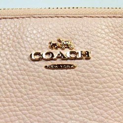 COACH Accessory Pouch Mini Bag Gold Chain Prairie Zip Wristlet Polished Pebble Leather Coach