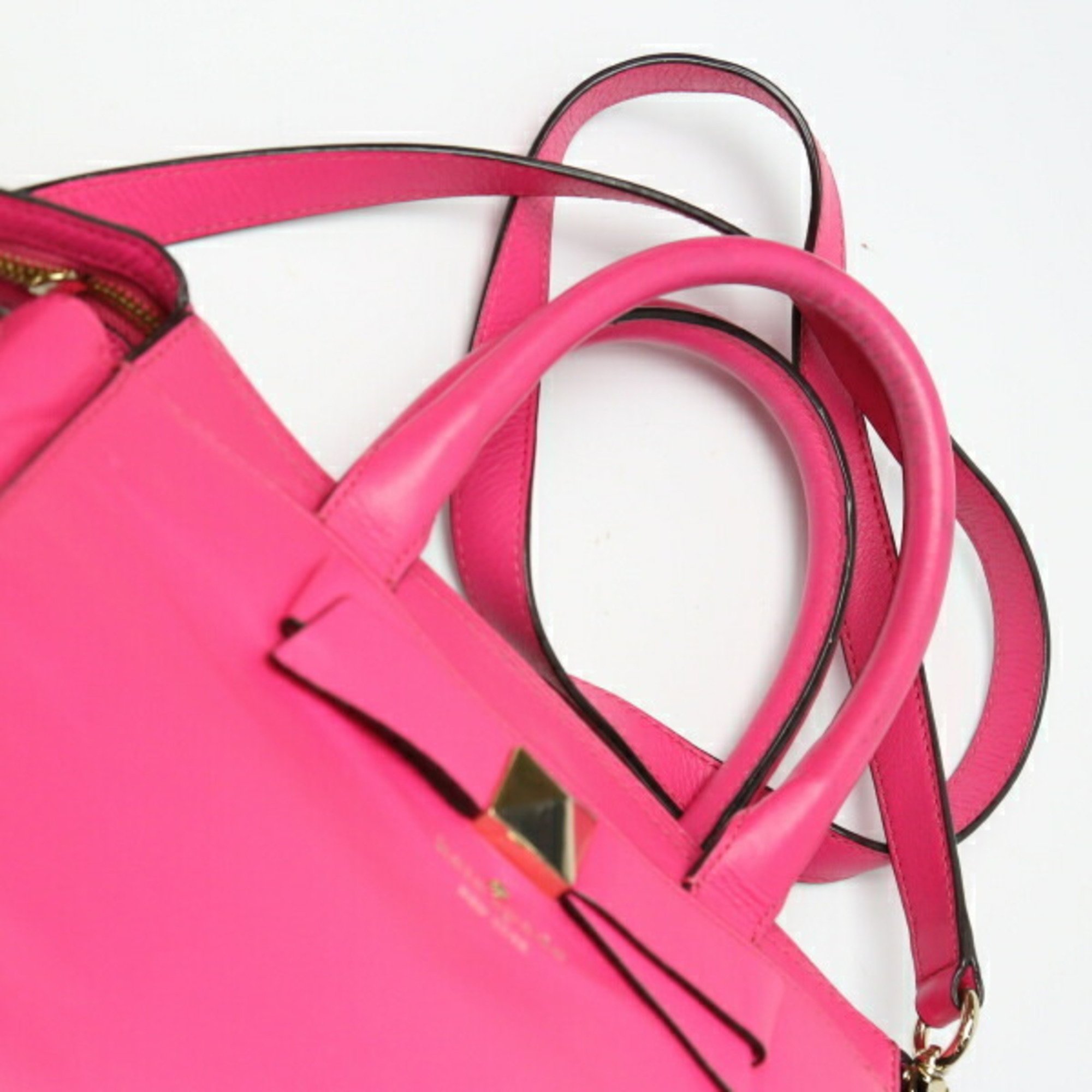 Kate Spade Calf Shoulder 2WAY Pink Handbag