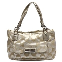 COACH Handbag Christing Signature Shoulder Bag 16778 Coach Beige Tote