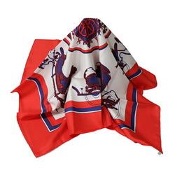 HERMES Carre90 Scarf Carriage Hermes Red