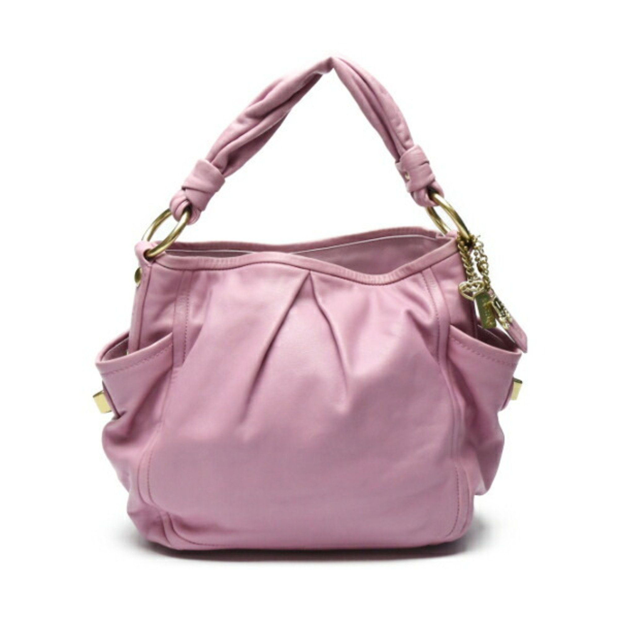 COACH Shoulder Bag Calf 13412 Coach Purple Tote