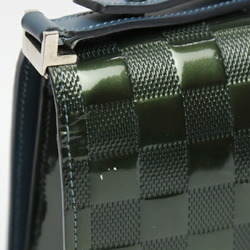 LOUIS VUITTON Club Handbag Damier Vernis Petrol Blue M92128 Louis Vuitton Green Shoulder Bag LV