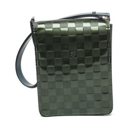 LOUIS VUITTON Club Handbag Damier Vernis Petrol Blue M92128 Louis Vuitton Green Shoulder Bag LV