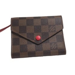 LOUIS VUITTON Card Case with Coin Monogram Portefeuille Victorine N41659 Louis Vuitton Red Trifold Wallet LV