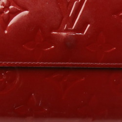 LOUIS VUITTON With card pocket Vernis W hook Pomme d'Amour M93576 Louis Vuitton Rouge bifold wallet LV