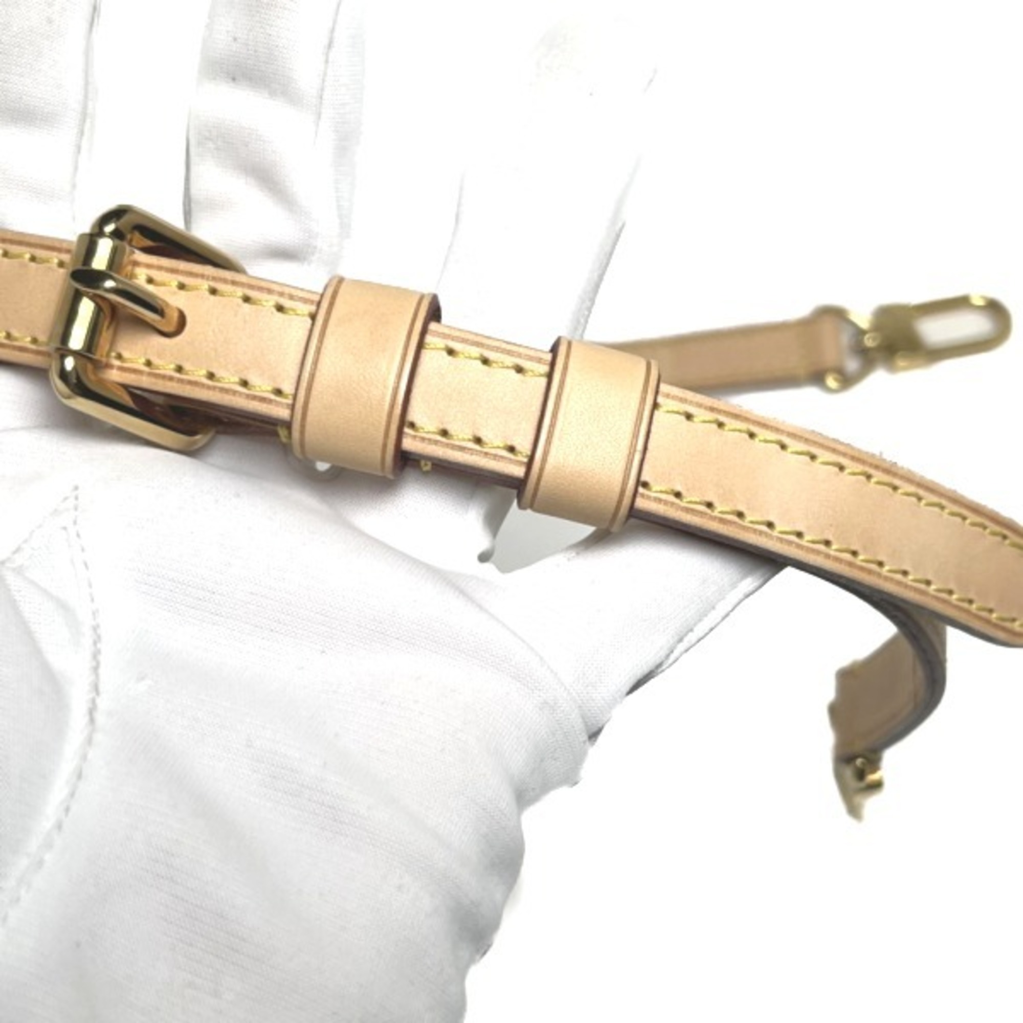 LOUIS VUITTON shoulder strap tanned leather Louis Vuitton beige LV