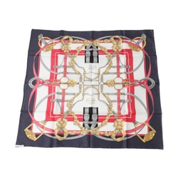 HERMES Crano Manege Kare90 Hermes Navy Scarf