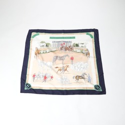 HERMES LES HARAS NATIONAUX Kare90 Hermes Navy Scarf