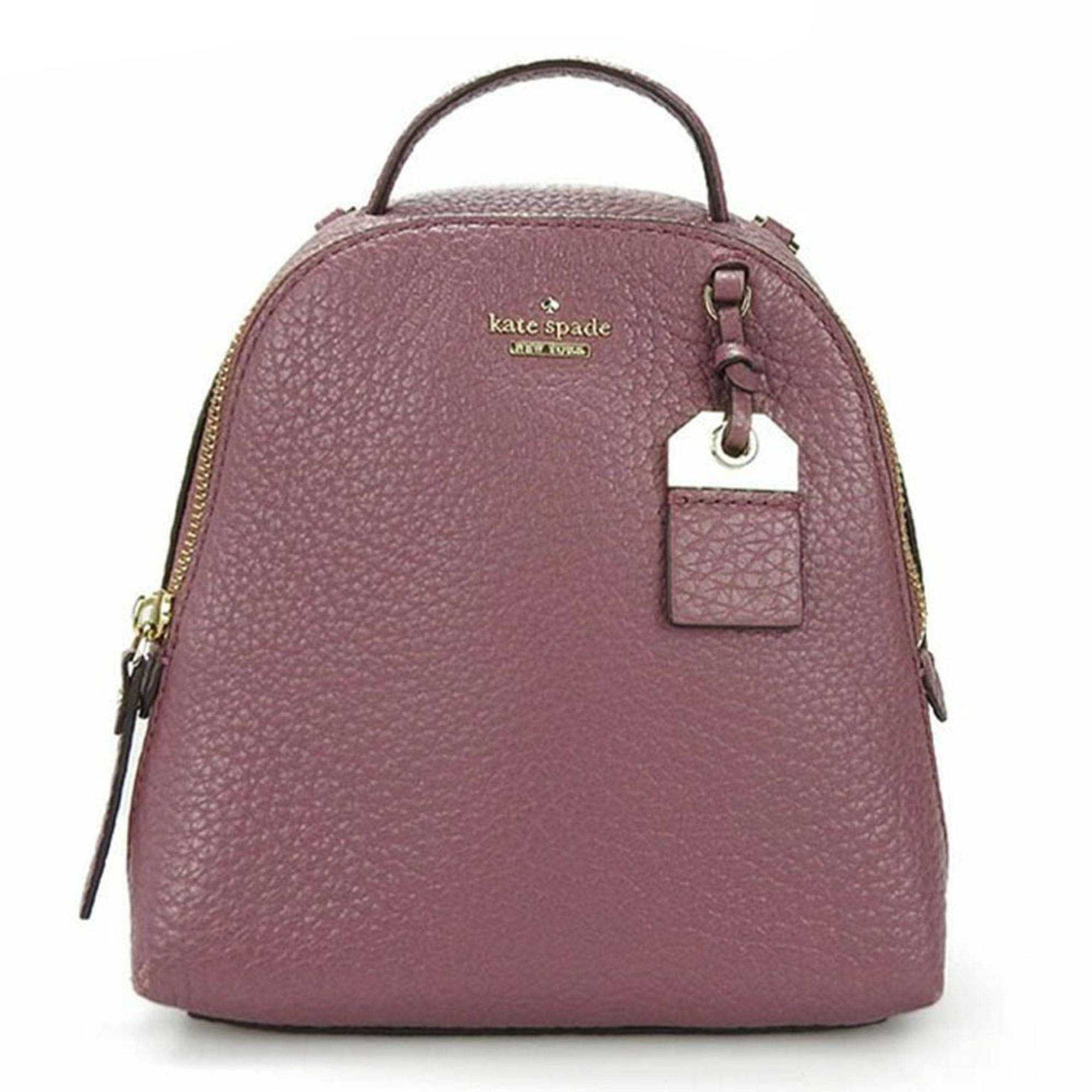 Kate spade rucksack backpack body bag PXRU8908 purple leather mini gold hardware chain