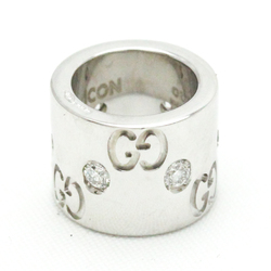 Gucci G Icon White Gold (18K) Diamond Men,Women Fashion Pendant Necklace (Silver)