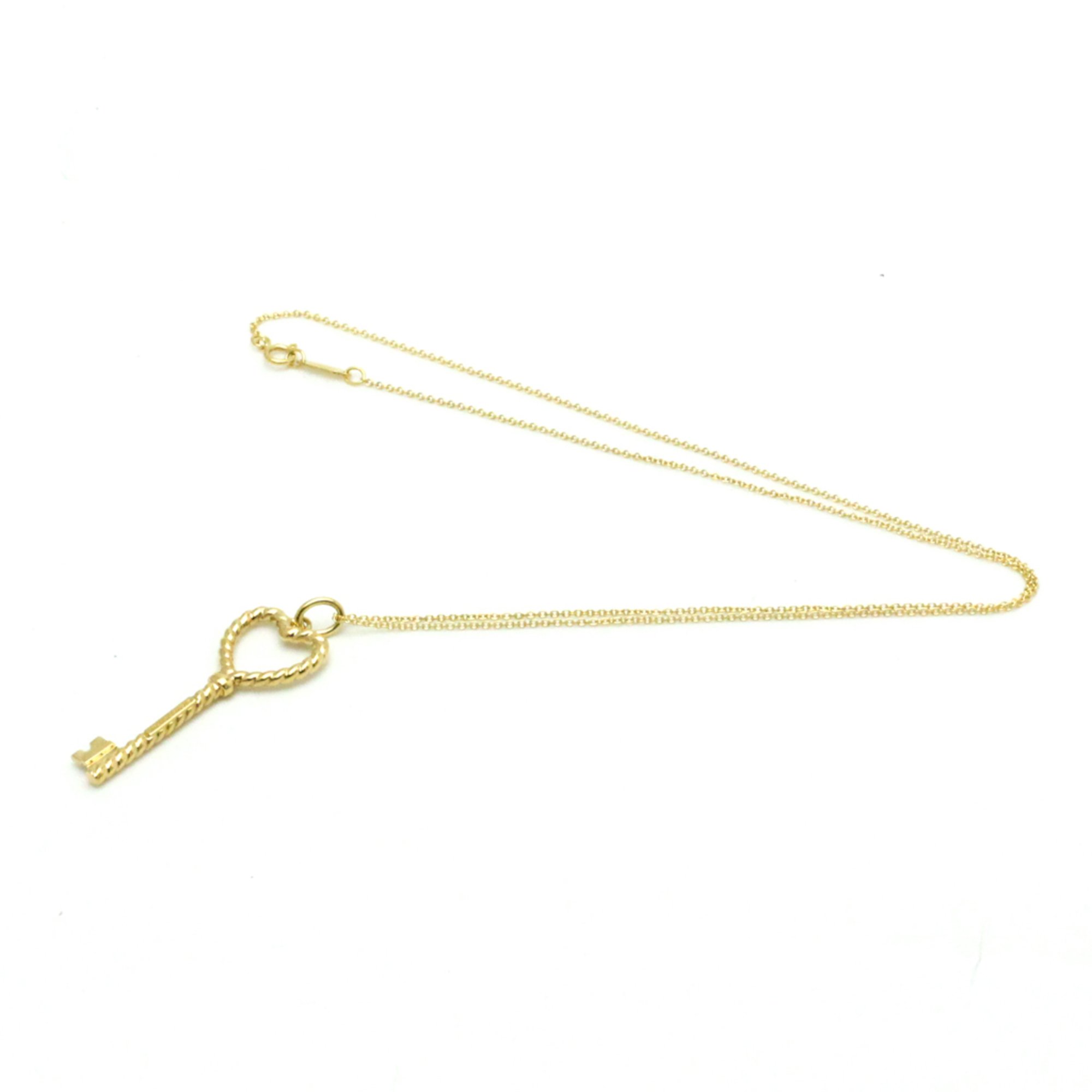 Tiffany Twisted Heart Key Necklace Yellow Gold (18K) No Stone Men,Women Fashion Pendant Necklace (Gold)