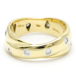 Tiffany Dots Cross Diamond Ring Platinum,Yellow Gold (18K) Fashion Diamond Band Ring Yellow Gold