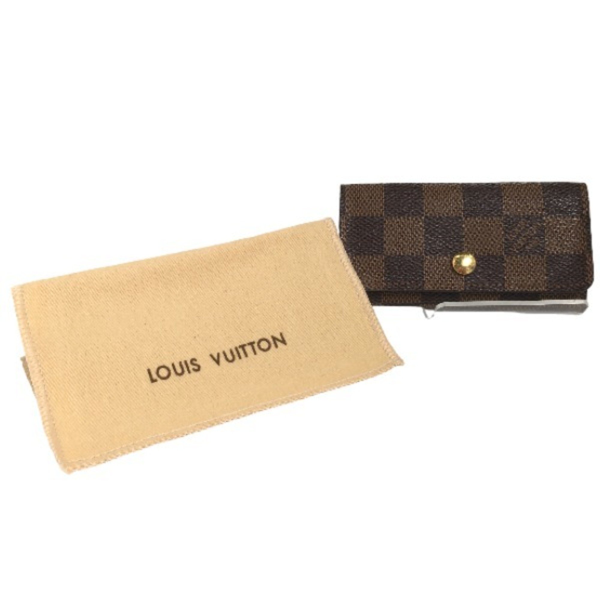 LOUIS VUITTON 4 Key Case Damier Multicle N62631 Louis Vuitton Brown LV