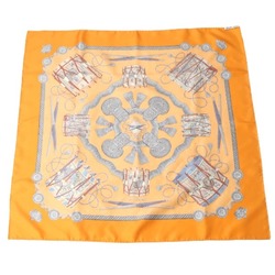 HERMES Carre90 100% Silk Hermes Orange Scarf