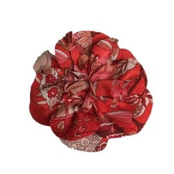 HERMES Corsage Flower Hermes Red Brooch