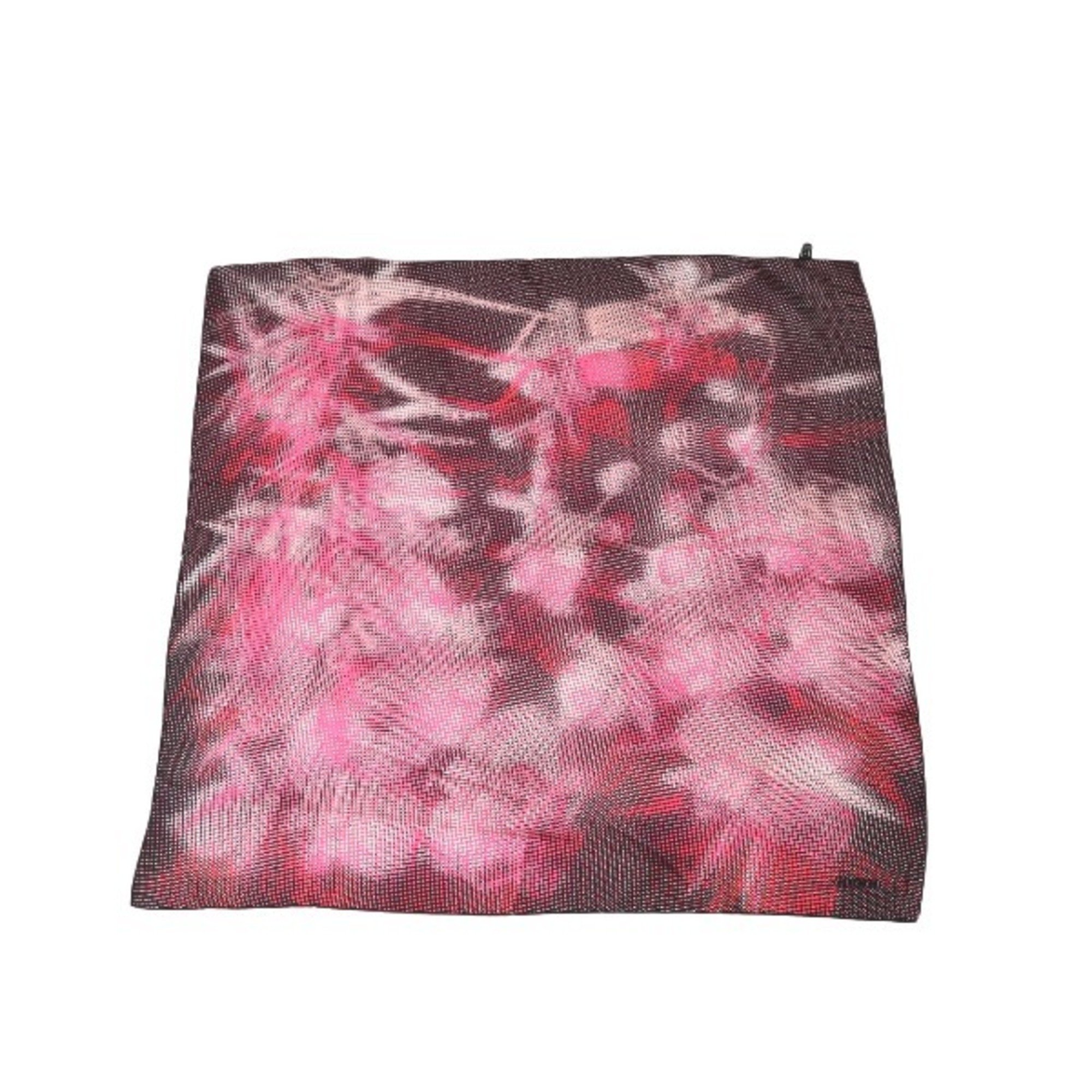 GUCCI 100% Silk Scarf Dot Gucci Pink x Black