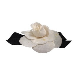 CHANEL Camellia Corsage White Brooch