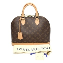 LOUIS VUITTON Monogram Alma M53151 Louis Vuitton Brown Handbag with Crochette LV