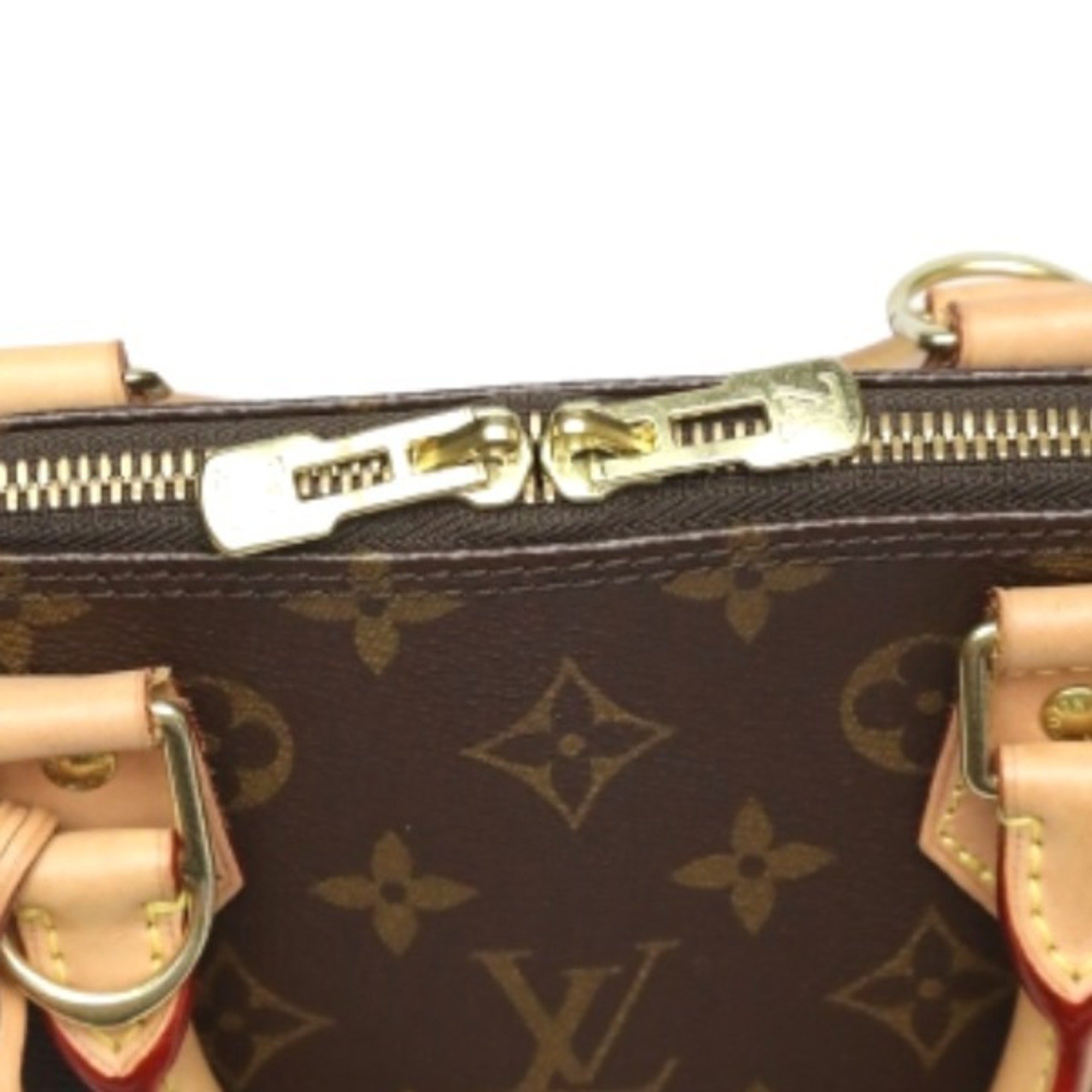 LOUIS VUITTON Monogram Alma M53151 Louis Vuitton Brown Handbag with Crochette LV