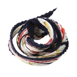 HERMES 100% Silk Scarf Pleated Carre Hermes Navy