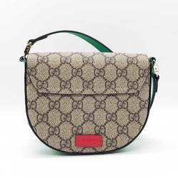 Gucci Shoulder Bag Animal PVC Leather 457352 Green Beige GUCCI