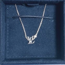 LOUIS VUITTON Pendantiff Ideal Blossom LV White Gold x Diamond 750WG Q93653 Silver Necklace