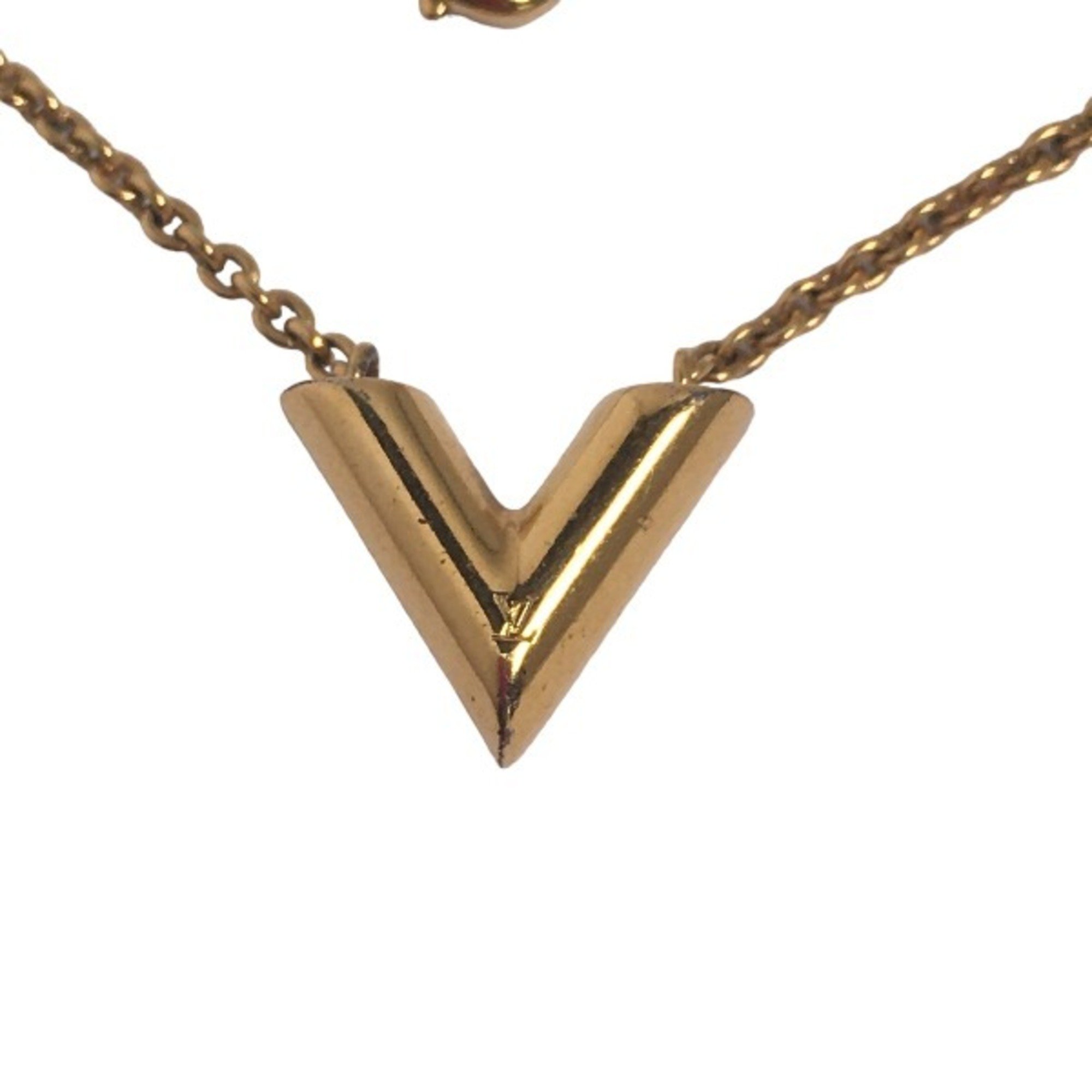 LOUIS VUITTON Necklace Essential V M61083 Louis Vuitton Gold LV