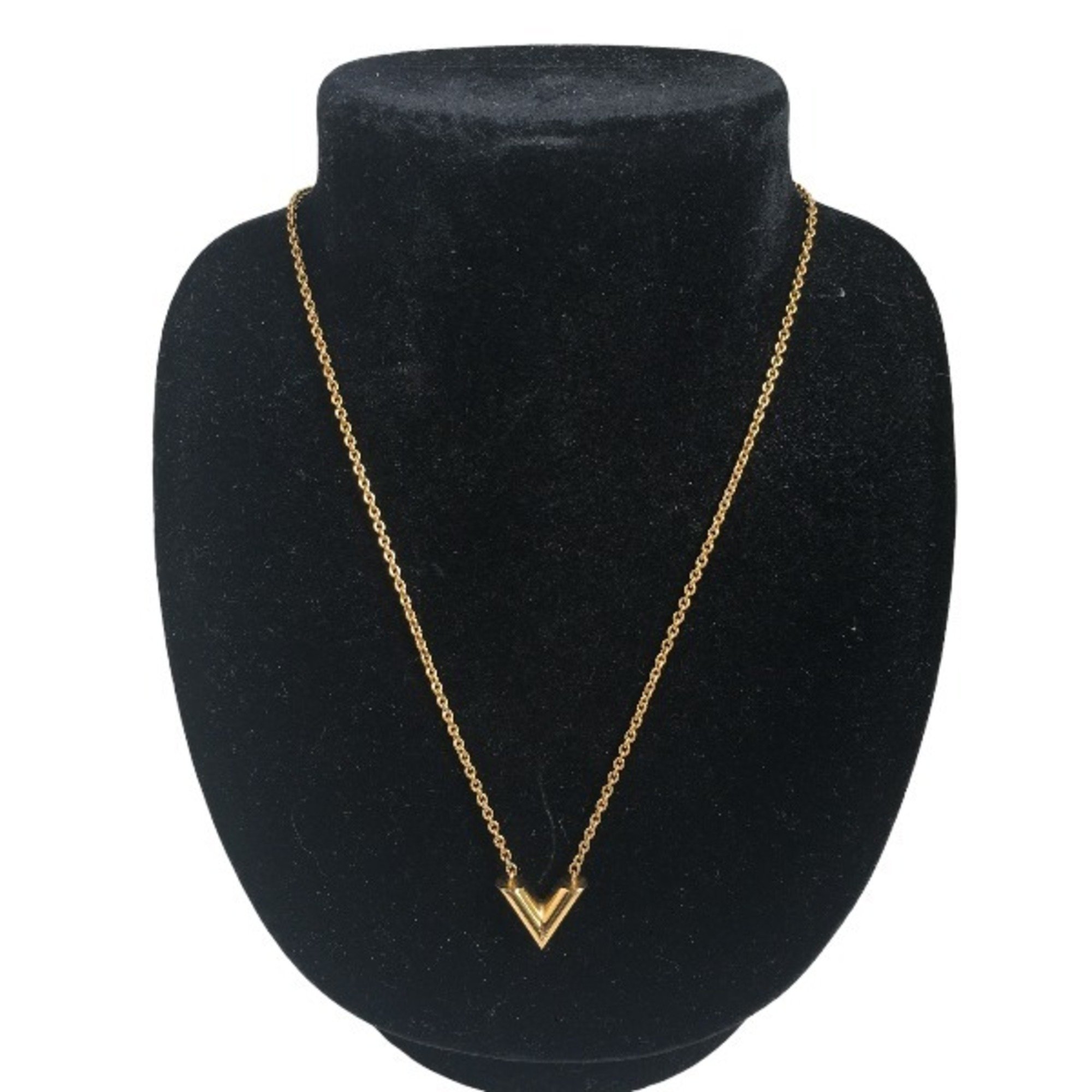 LOUIS VUITTON Necklace Essential V M61083 Louis Vuitton Gold LV