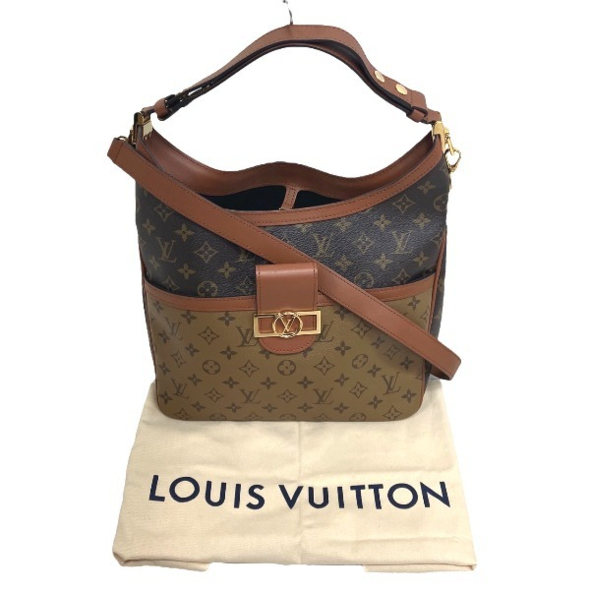 LOUIS VUITTON Shoulder Bag Monogram Reverse Hobo Dauphine mm M45195 LV