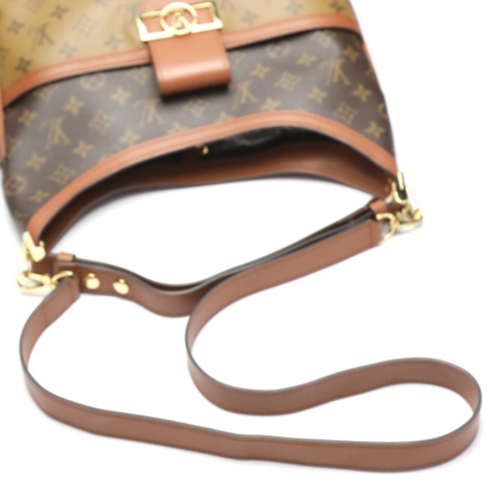 LOUIS VUITTON Shoulder Bag Monogram Reverse Hobo Dauphine mm M45195 LV