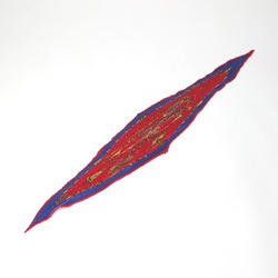 HERMES Pleated Scarf Carre Jewelry Pattern Hermes Blue x Red