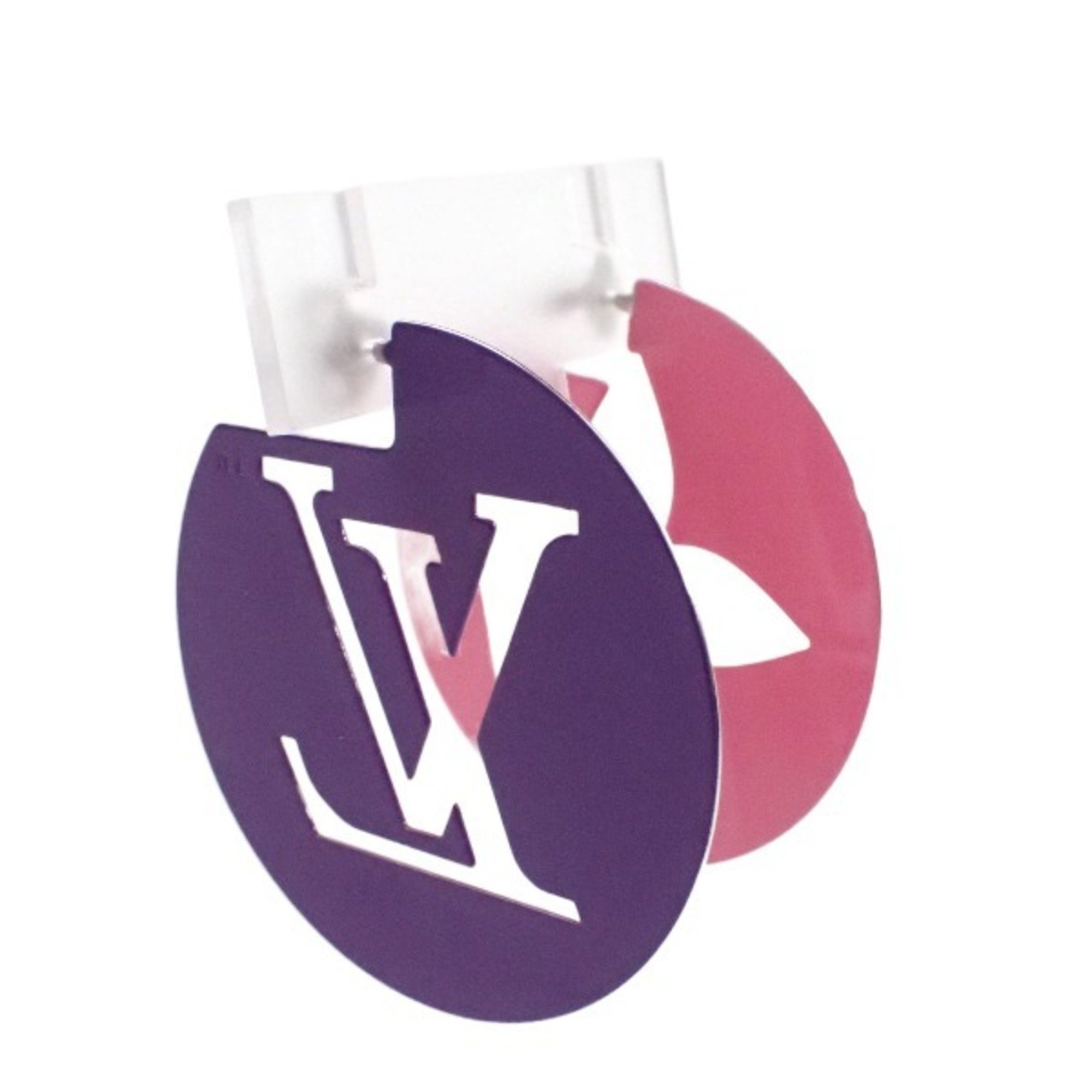 LOUIS VUITTON Earrings Booklet Reil Perfect Match MP3075 Louis Vuitton Purple/Pink LV