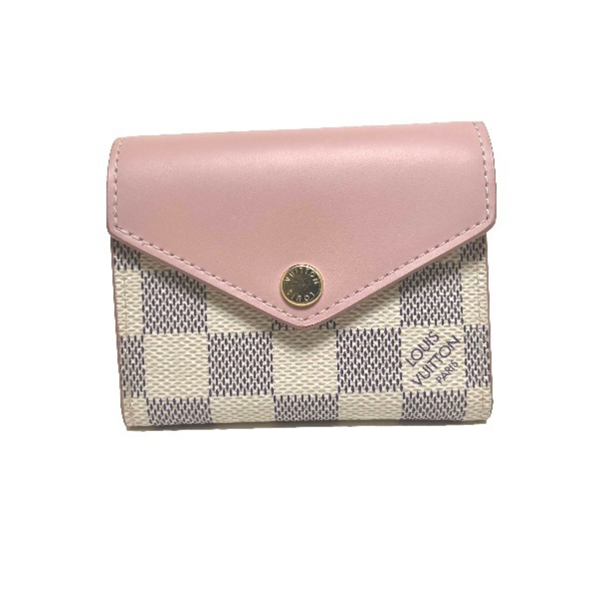 LOUIS VUITTON Portefeuil Zoe Damier Azur with coin purse N60168 Louis Vuitton Eau de Rose tri-fold wallet LV