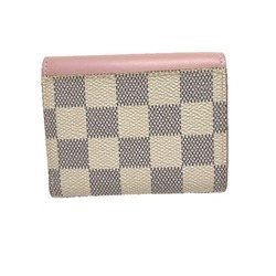 LOUIS VUITTON Portefeuil Zoe Damier Azur with coin purse N60168 Louis Vuitton Eau de Rose tri-fold wallet LV