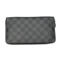 LOUIS VUITTON Round Zipper Damier Graphite Zippy Organizer N63077 Louis Vuitton Black Long Wallet LV