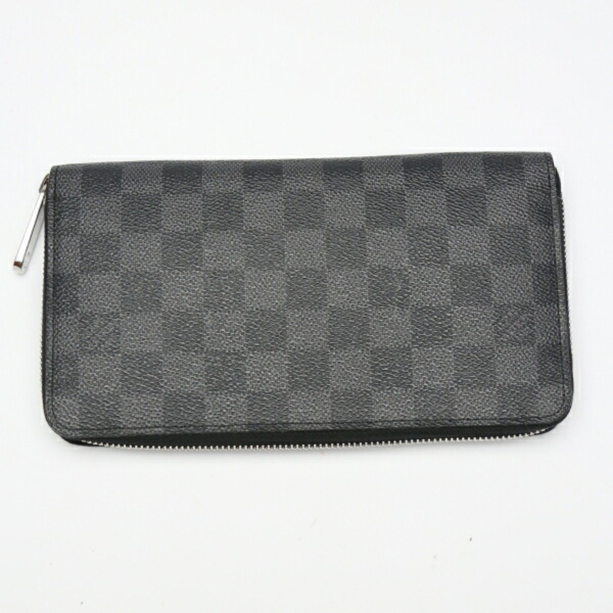 LOUIS VUITTON Round Zipper Damier Graphite Zippy Organizer N63077 Louis Vuitton Black Long Wallet LV