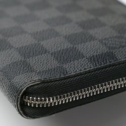 LOUIS VUITTON Round Zipper Damier Graphite Zippy Organizer N63077 Louis Vuitton Black Long Wallet LV